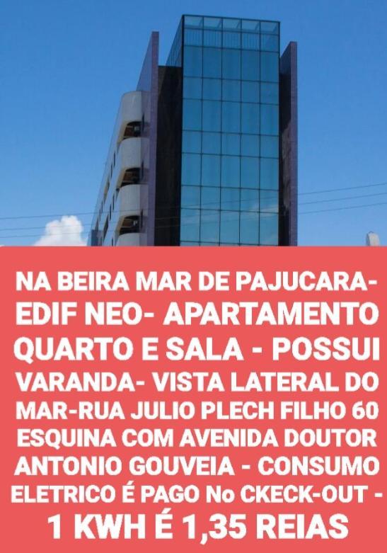 APART NO EDIF NEO BEIRA MAR DE PAJUCARA fica na Rua Julio Plech Filho 60 CONSUMO ELETRICO É PAGO NO CKECK-OUT Maceió Esterno foto